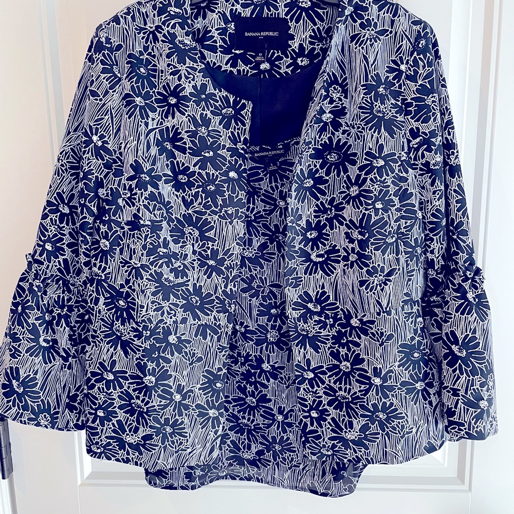 Navy and White Blazer and Shell